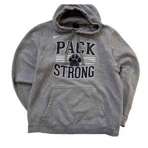 Nike Hoodie Mens Large Gray Pack Strong Paw Embroidered Soft Pullover Sweatshirt